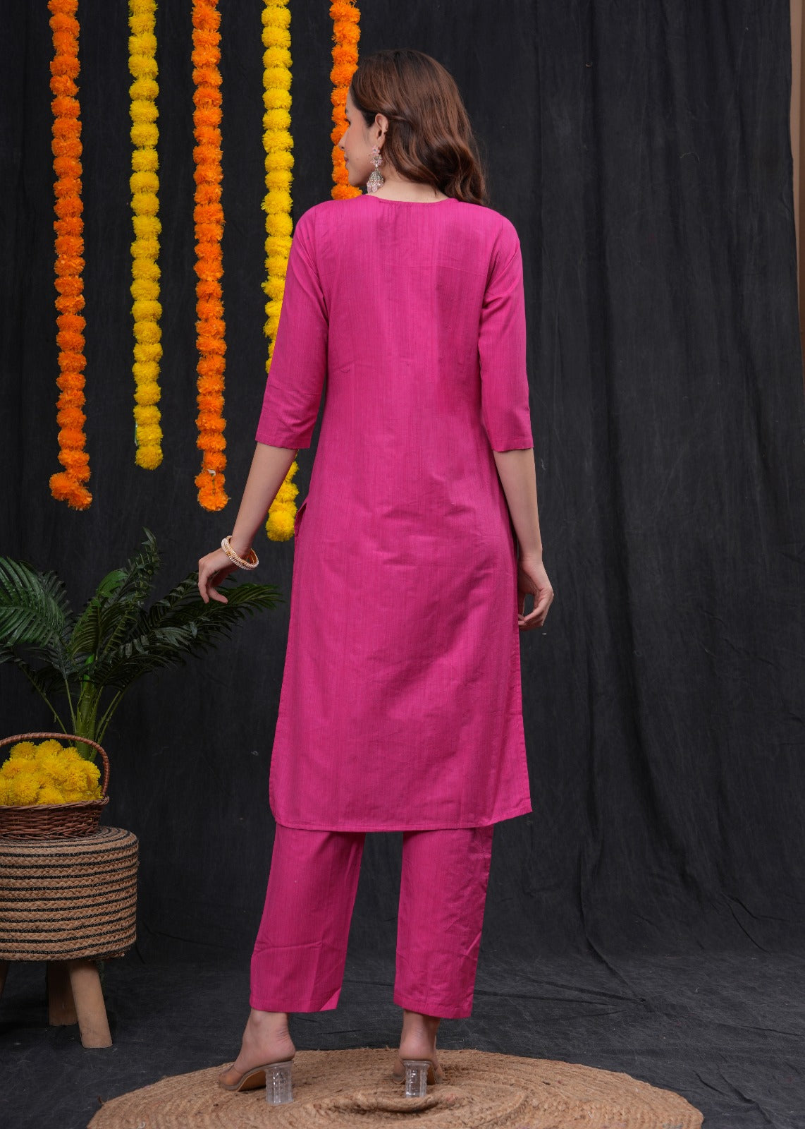 Elegant Pink Dupatta Set